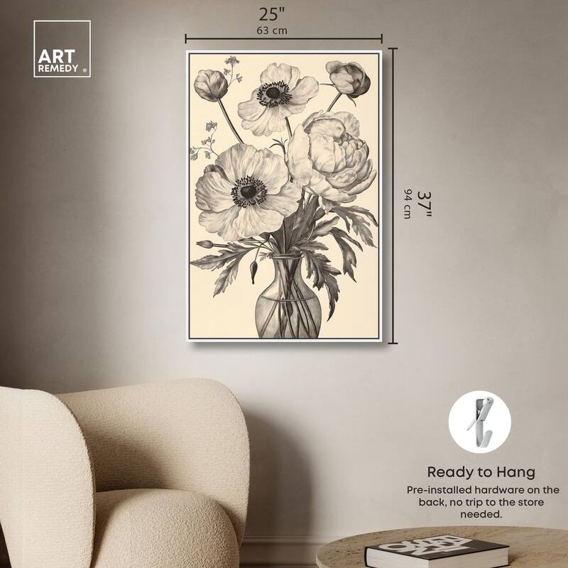 Vase of Vellum Canvas by Art Remedy