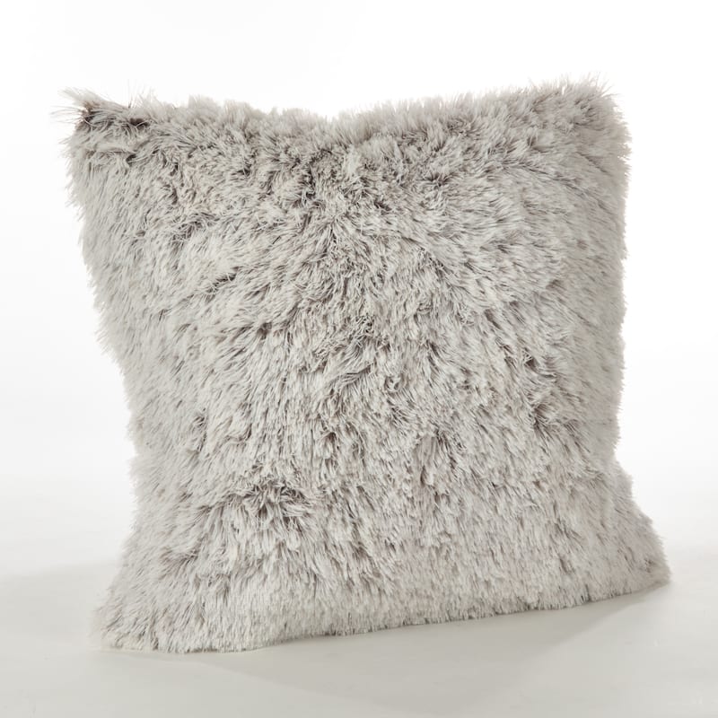 Juneau Collection Two-Tone Faux Fur Throw Pillow
