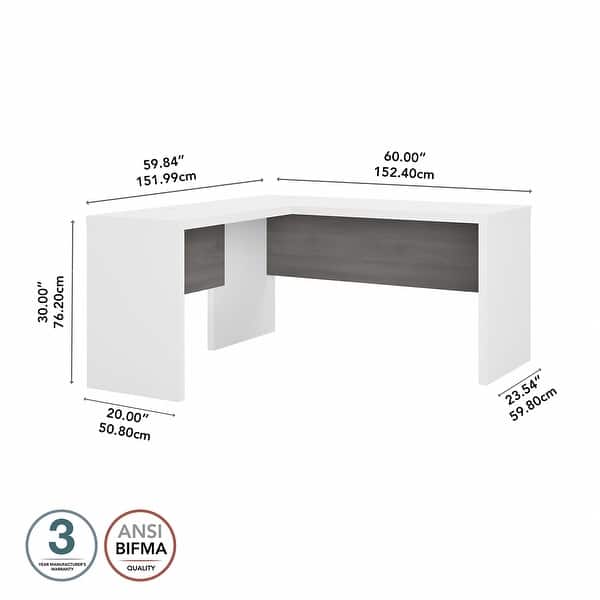 dimension image slide 2 of 5, Echo L-shaped Modern Desk from Office by kathy ireland