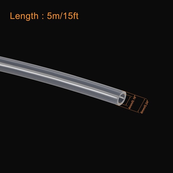 Siliconen slang, 3 meter, 4 mm ID x 6 mm OD, voedselveilige flexibele transparante siliconen slang, water-lucht-slangslang, heldere waterluchtbuizen voor pomptransfer, luchtolie, huishouden