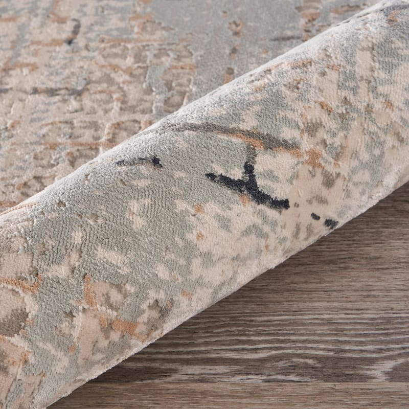 Sevita Grey/Cream/Taupe Geometric Contemporary Area Rug