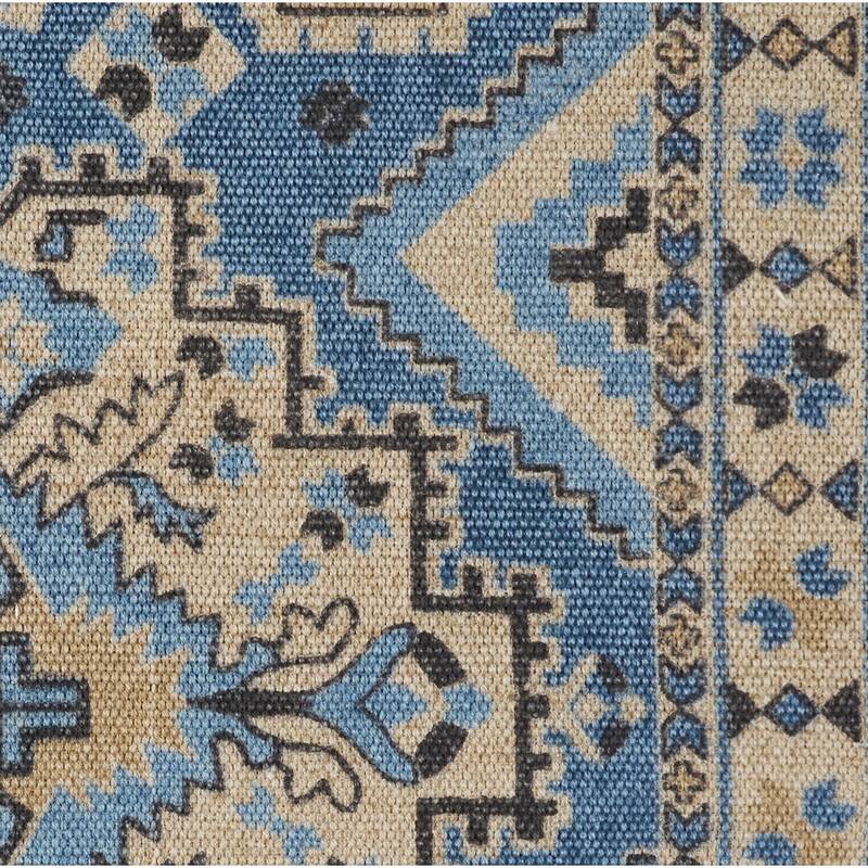 French Connection Stonewash Printed Cotton Halyn Ink Accent Rug