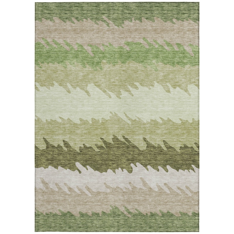 HomeRoots Striped Transitional Rectangle Outdoor Rug
