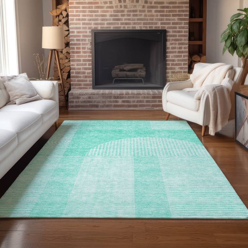 Machine Washable Indoor/ Outdoor Chantille Modern Deco Rug
