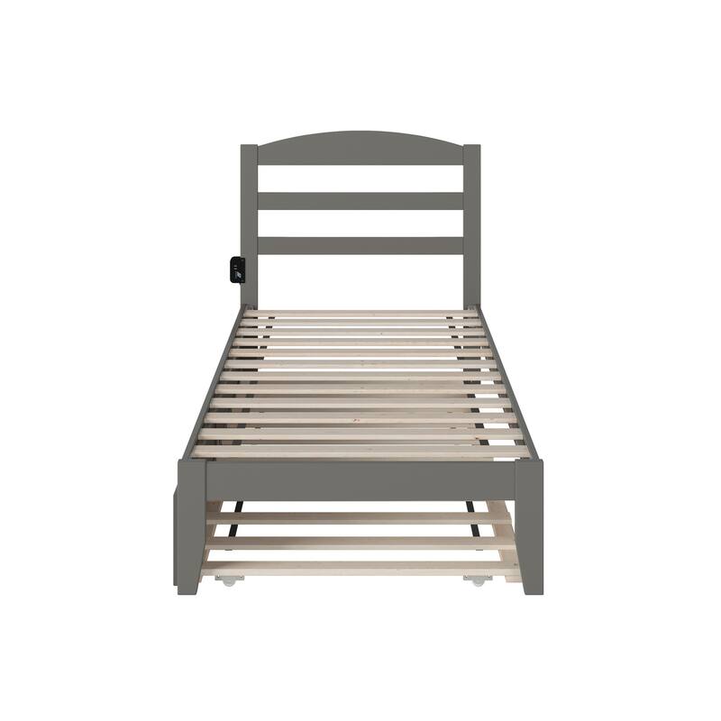Warren Solid Wood Platform Bed with Twin Trundle