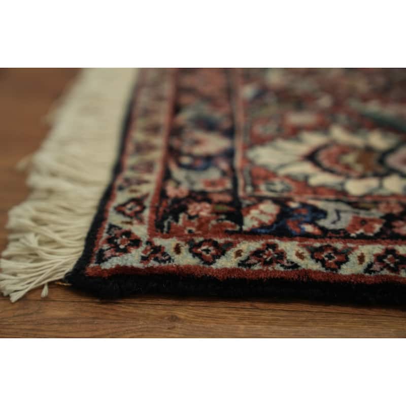 Hand Knotted Oriental 100% Wool Carpet Traditional All-Over Beige & Ivories Bidjar Area Rug - 9' 9'' X 6' 8''