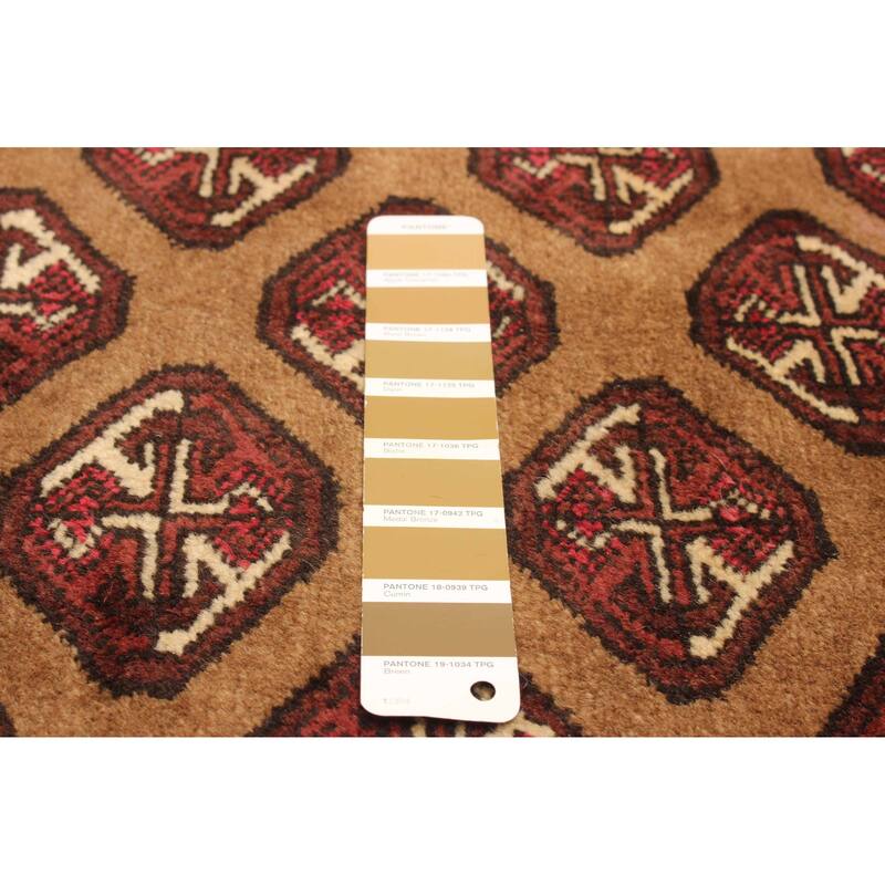 ECARPETGALLERY Hand-knotted Teimani Light Brown Wool Rug - 3' 5" x 4' 9"