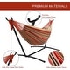 preview thumbnail 38 of 86, Double Cotton Hammock with Space Saving Steel Stand