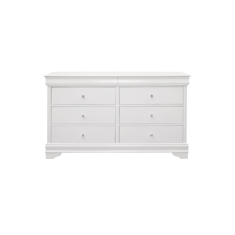 Eran 3 Piece White Modern Faux Leather Upholstered Tufted LED Panel Bedroom Set