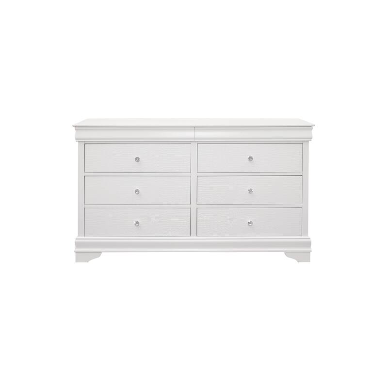 Eran 4 Piece White Modern Faux Leather Upholstered Tufted LED Panel Bedroom Set