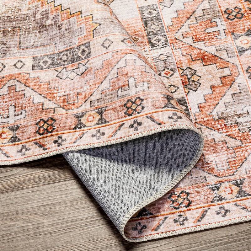 Livabliss Gila Traditional Medallion Machine Washable Area Rug