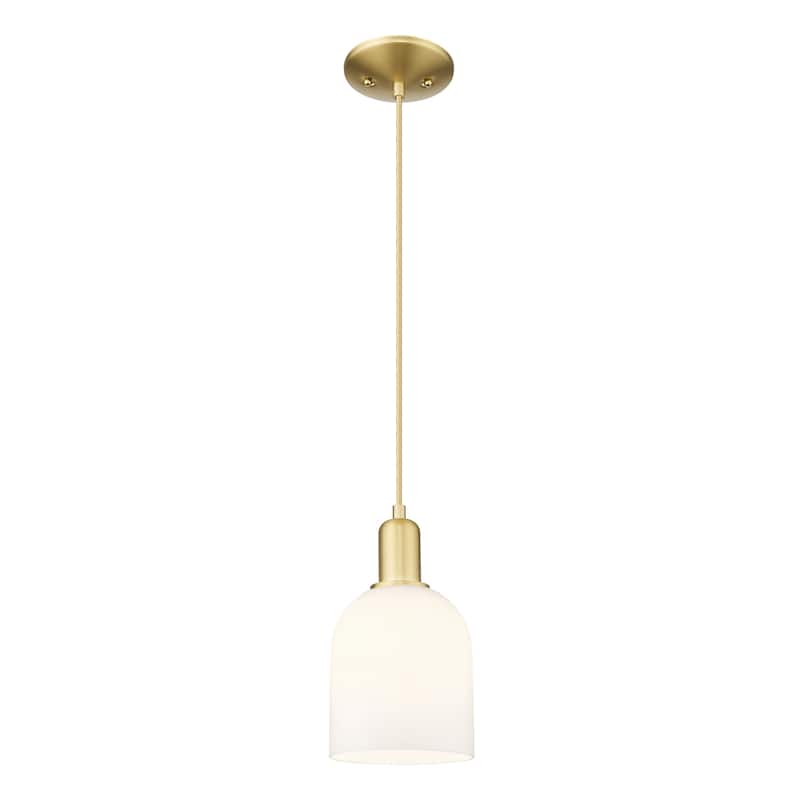 Innovations Lighting Endless Possibilities Arcadia - Bella - 1 Light 6" Cord Hung Mini Pendant - Satin Gold/White