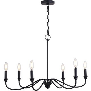 Vaxcel Lighting H0298 6 Light 30" Wide Candle Style Chandelier