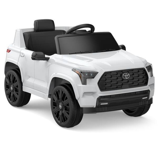 slide 2 of 30, 12V 7AH Kids Ride On Car Remote Control Powered Electric Toddler Ride On Toy White