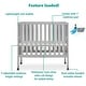 preview thumbnail 3 of 11, Dream On Me Jett Non-Full Size Folding Crib