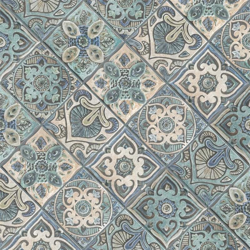Merola Tile Mandala Decor Mix 7-7/8" x 7-7/8" Ceramic Wall Tile