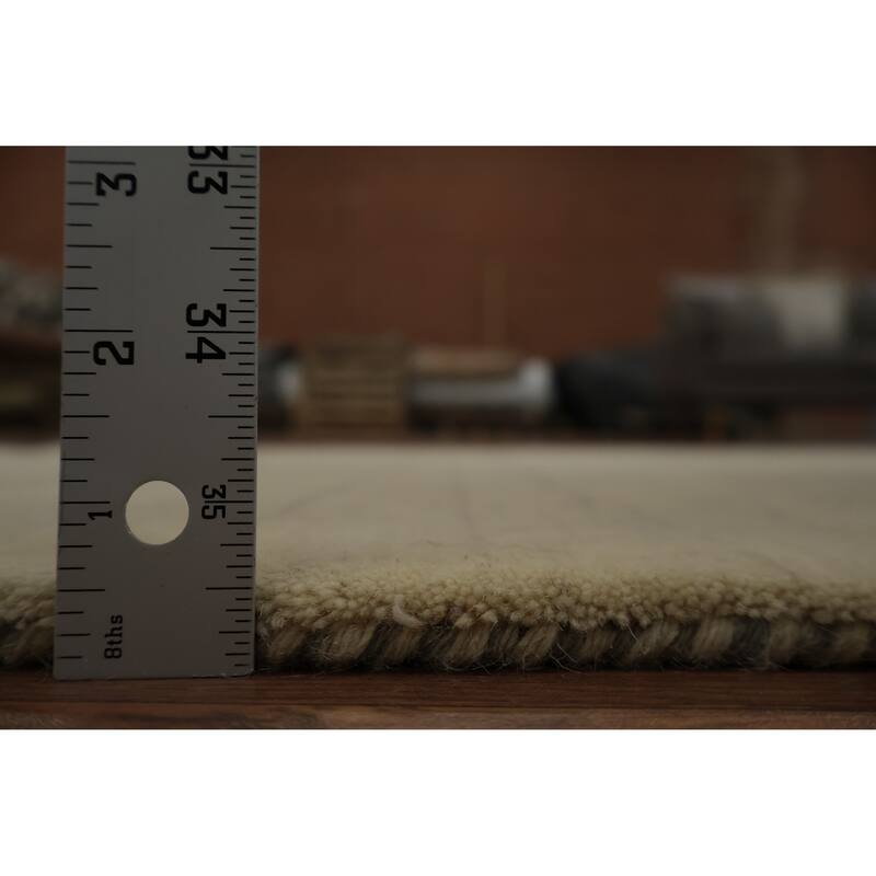 Hand Knotted Oriental 100% Wool Carpet Tribal Tribal Beige & Ivories Gabbeh Area Rug - 5' 3'' X 3' 3''