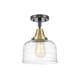 Option Black Antique Brass / Clear Deco Swirl