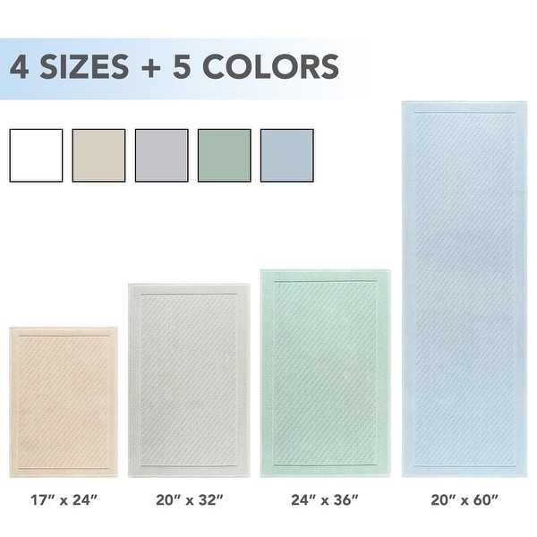 Host & Home Bath Rug Collection - Light Blue - 20x60