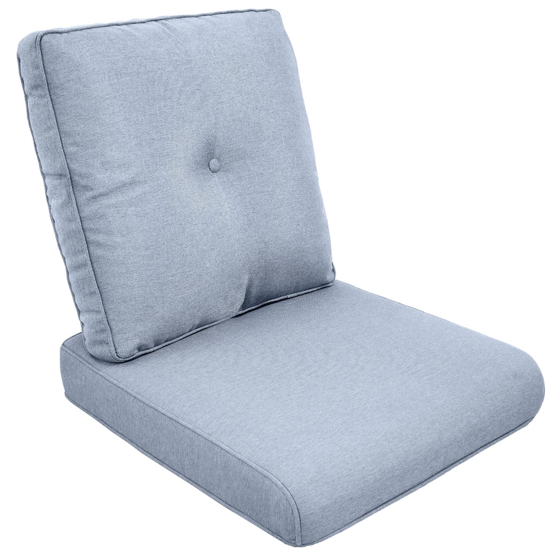 Patio Outdoor Cushions with Removable Cover - Baby Blue - with buckle style