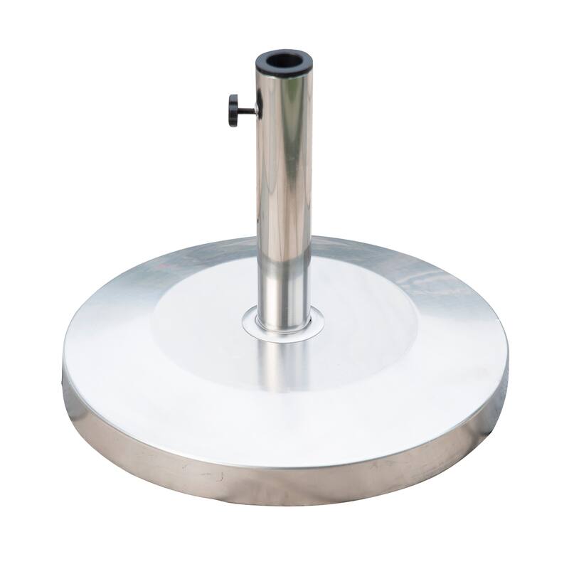 Outsunny 19" Round 55lb Stainless Steel Patio Umbrella Stand Base