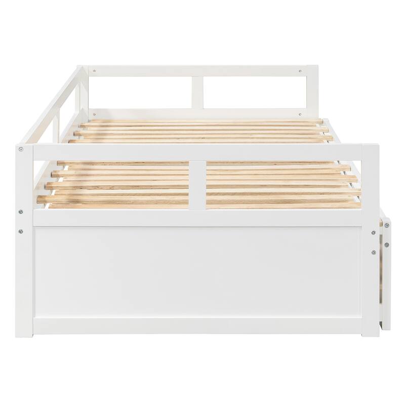 Roomfitters Twin Extending Daybed with Pull-Out Trundle, Expands to King Size