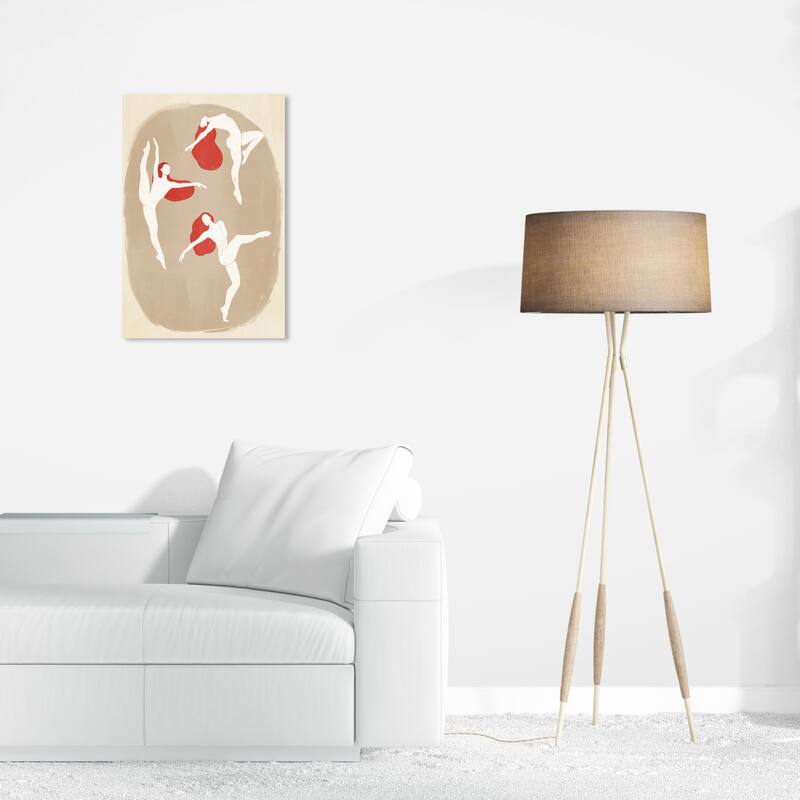 Wynwood Studio Canvas Music and Dance The Dance White and Modern & Contemporary Wall Art Canvas Print - 24 x 16