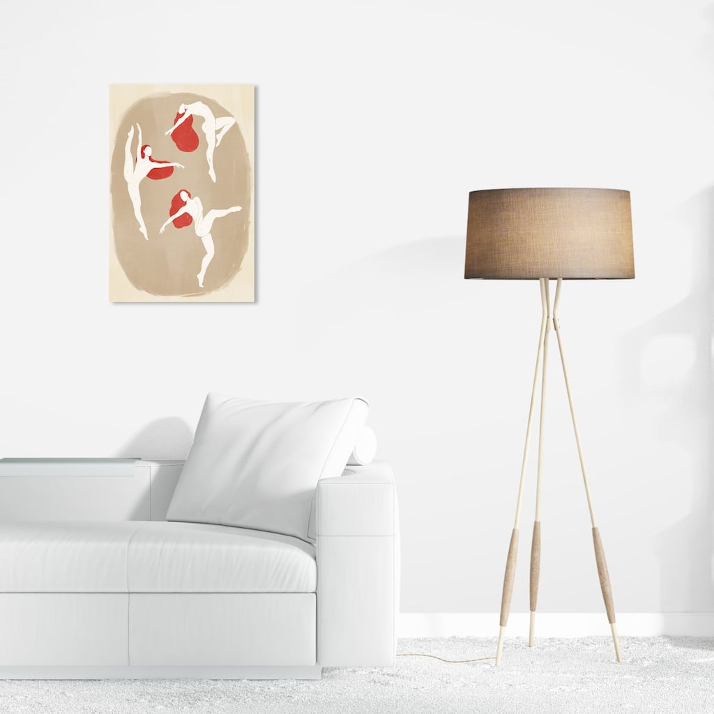 Wynwood Studio Canvas Music and Dance The Dance White and Modern & Contemporary Wall Art Canvas Print