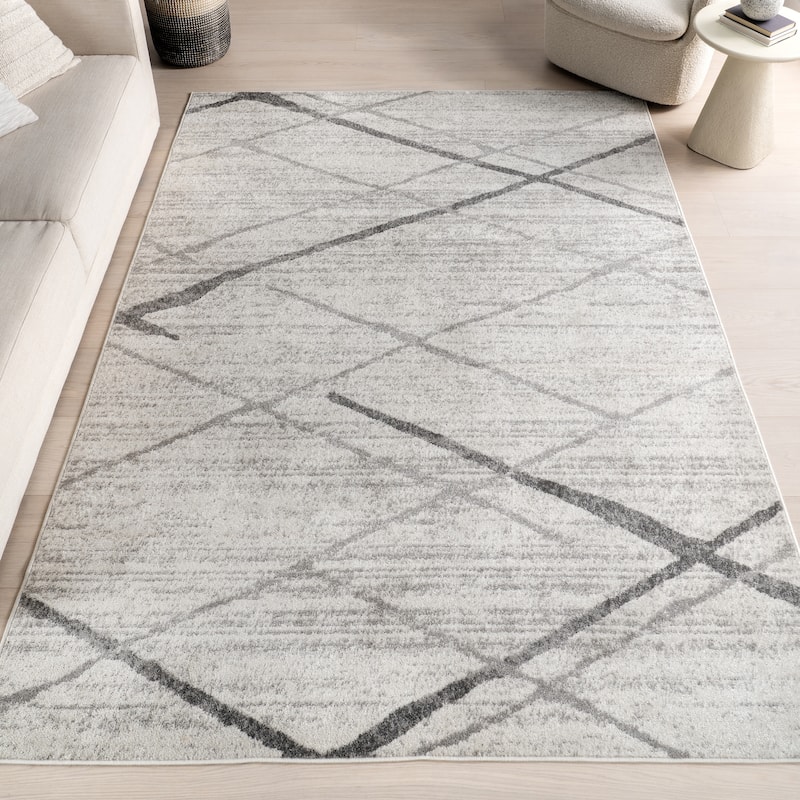 Nuloom Skylar Modern Abstract Area Rug - 7'6" x 9'6" - Grey