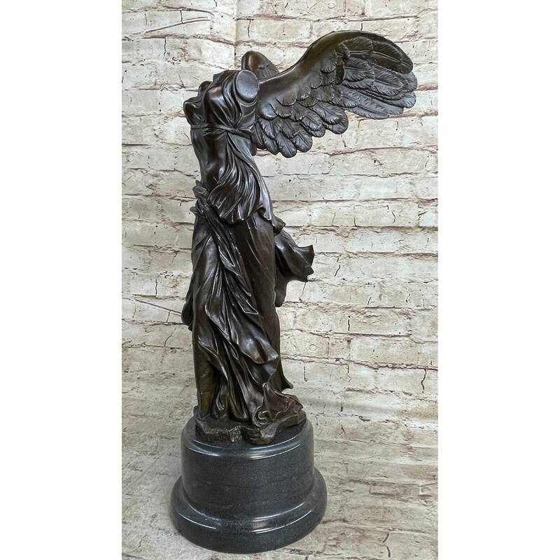 Nike Of Samothrace Winged Victory Bronze Metal Sculpture Ancient Greek Replica