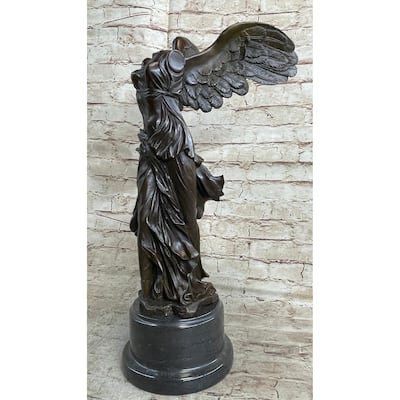 Nike Of Samothrace Winged Victory Bronze Metal Sculpture Ancient Greek Replica