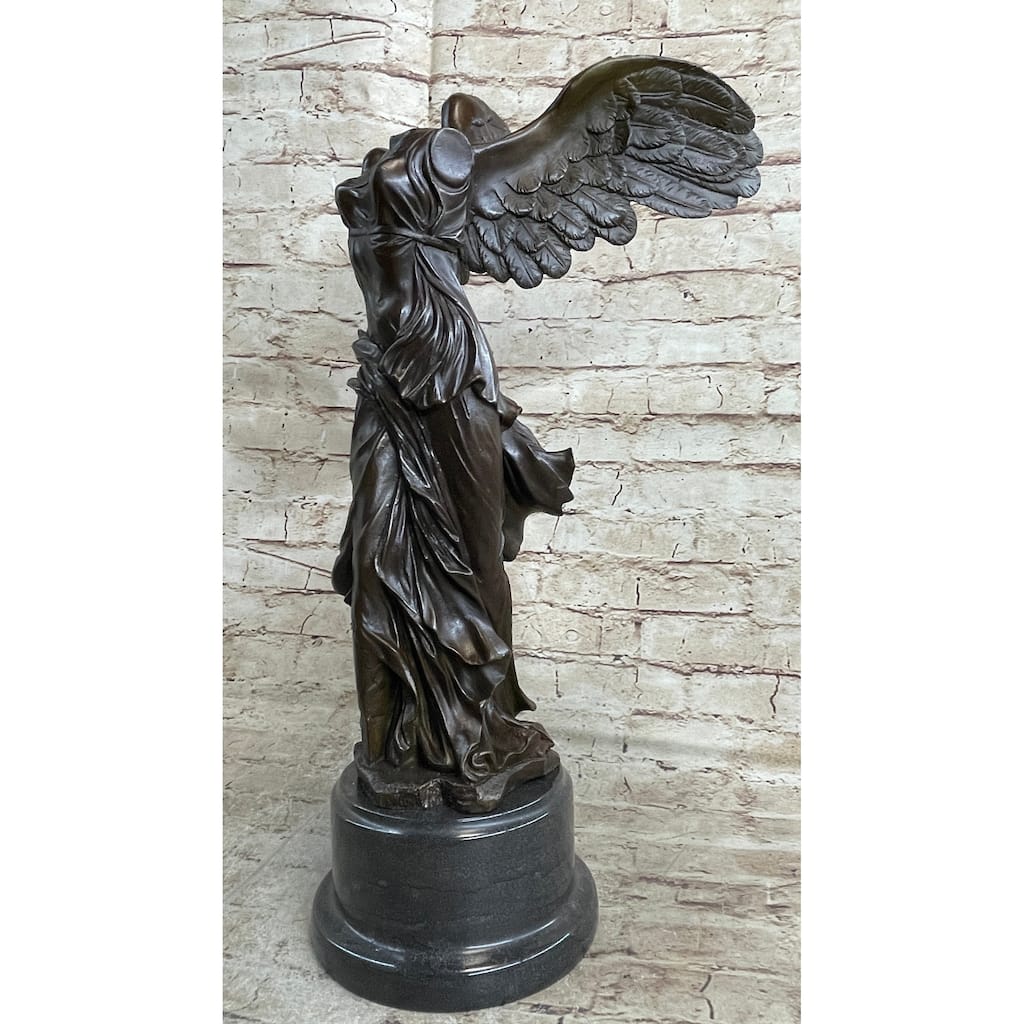 Nike Of Samothrace Winged Victory Bronze Metal Sculpture Ancient Greek Replica