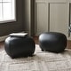 preview thumbnail 10 of 112, KINWELL 23" Wide Faux Leather Upholstered Ottoman Footrest, PU Entryway Footstool Set of 2 - Black