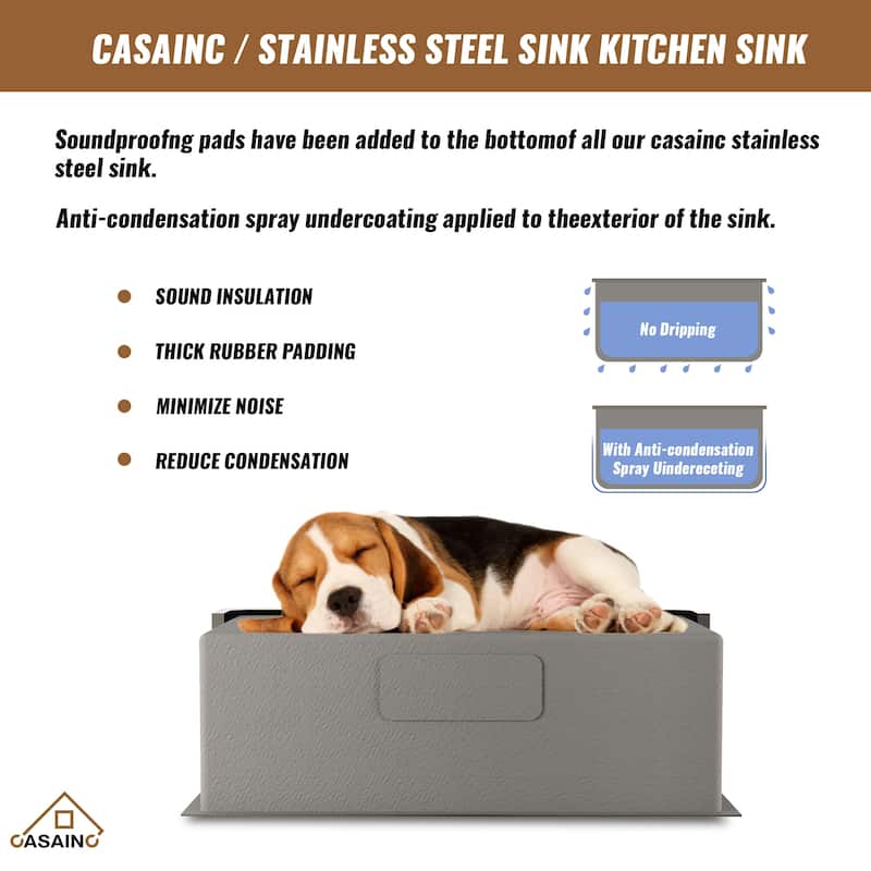 Stainless Steel Sink 16-Gauge Single Bowl Farmhouse Apron Workstation Kitchen Sink in Brushed with Accessories