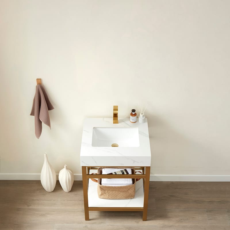Miseno MV702524 Funes 24" Free Standing Single Basin Vanity Set with