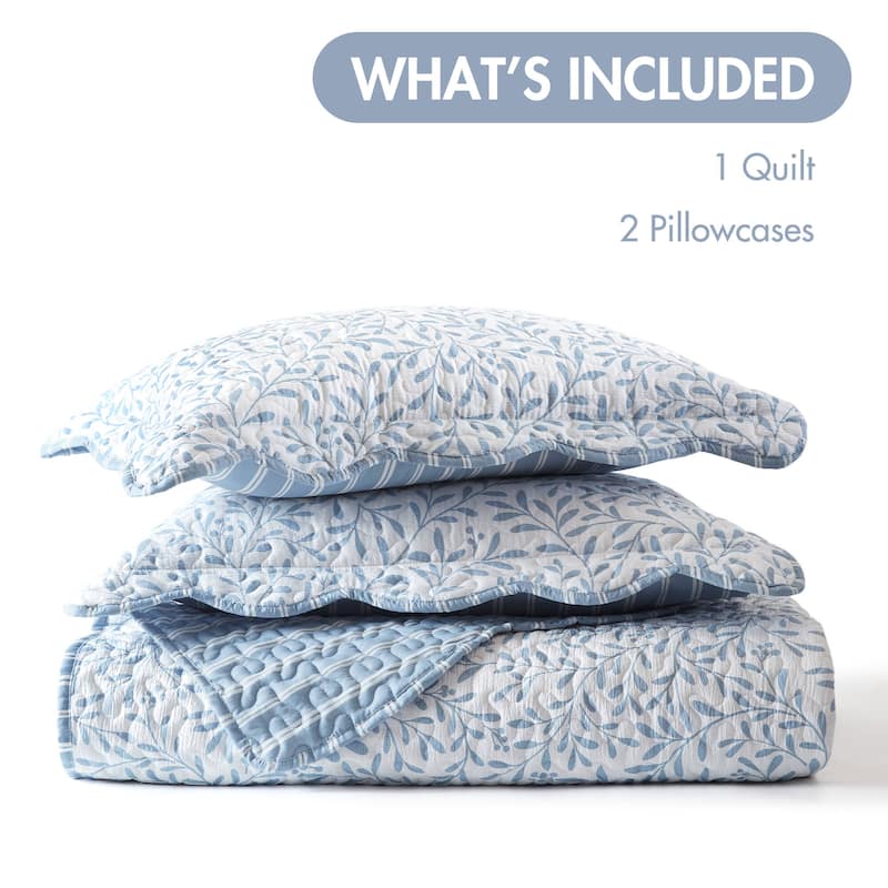 Madison Park Darcy 3 Piece Print Quilt Set