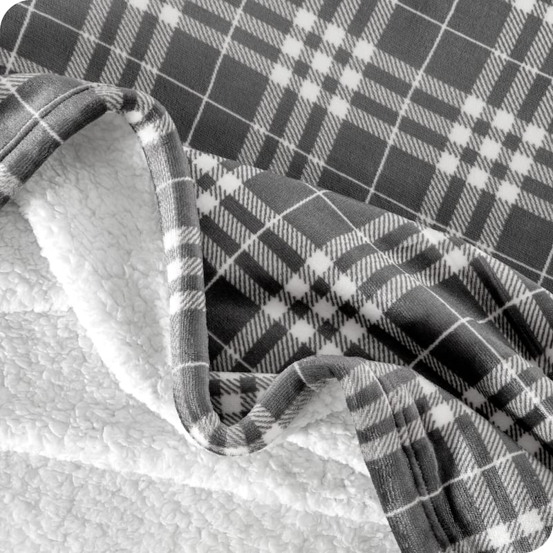 Bare Home Sherpa Fleece Blanket - Reversible Plush Bed Blanket