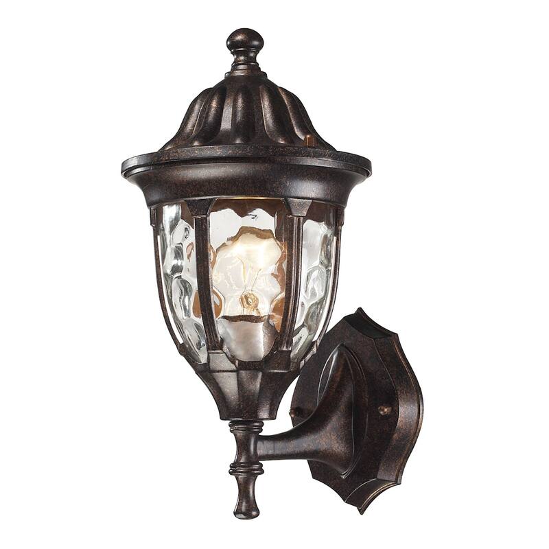 Elk Home Glendale Regal Bronze With Water Glass 1 Light Wall Sconce