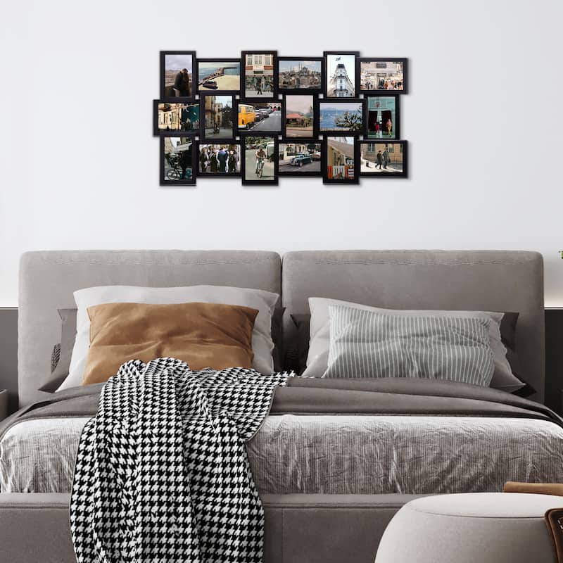 18 Openings Family Photo Frame 4x6 Picture Frame Collage Large for Wall Decor