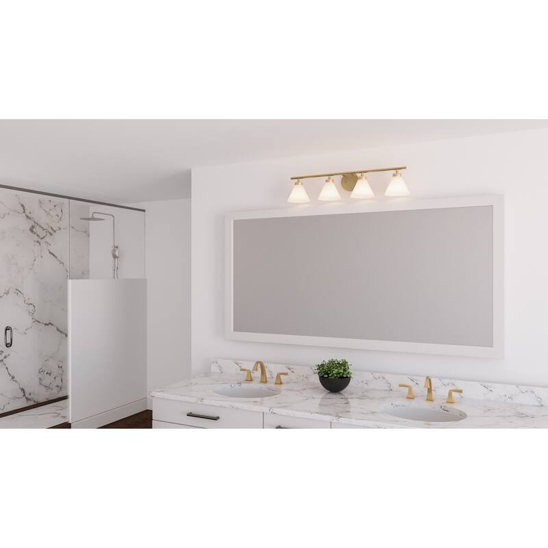 Ira 4-Light Weathered Brass Vanity Light