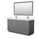 Option Dark Gray, Nickel Trim, White Quartz Top