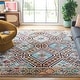 preview thumbnail 16 of 18, SAFAVIEH Madison Medine Boho Diamond Distressed Rug - Blue/Yellow - 5' 3" x 7' 6"