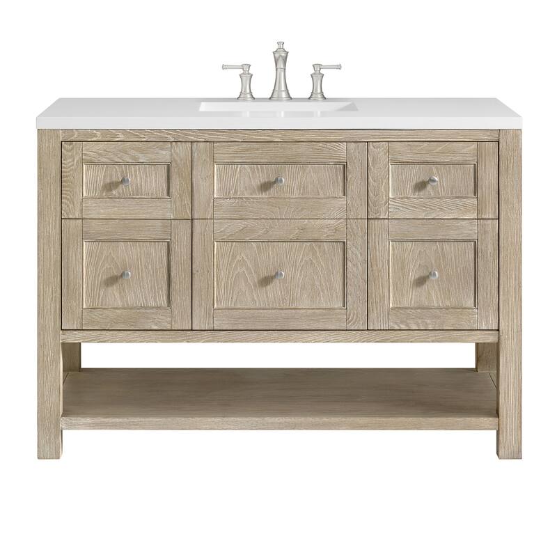 James Martin Vanities 330-V48-3WZ Breckenridge 48" Free Standing - Whitewashed Oak