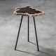 preview thumbnail 6 of 4, Uttermost Mircea 16" Wide Cross Section Petrified Wood Accent Table by