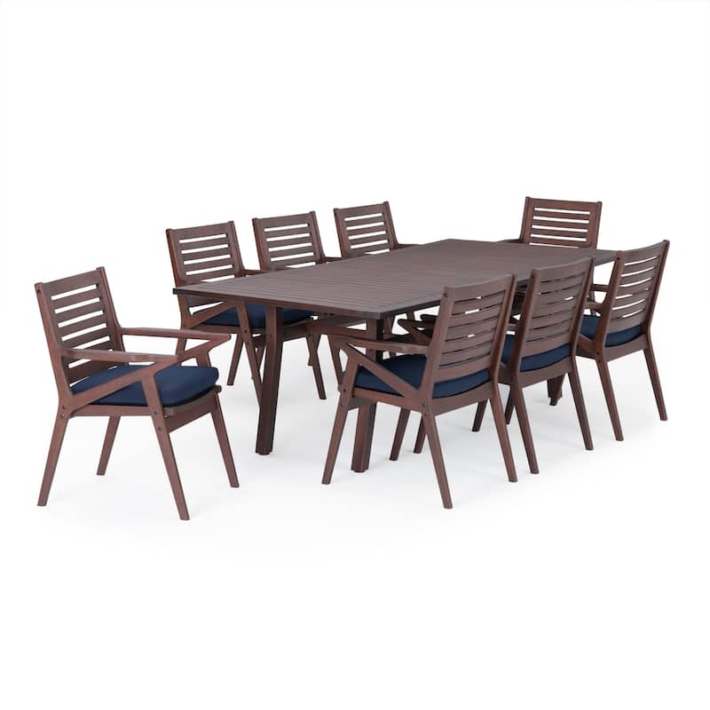 Vaughn 9 Piece Sunbrella Outdoor Patio Dining Set