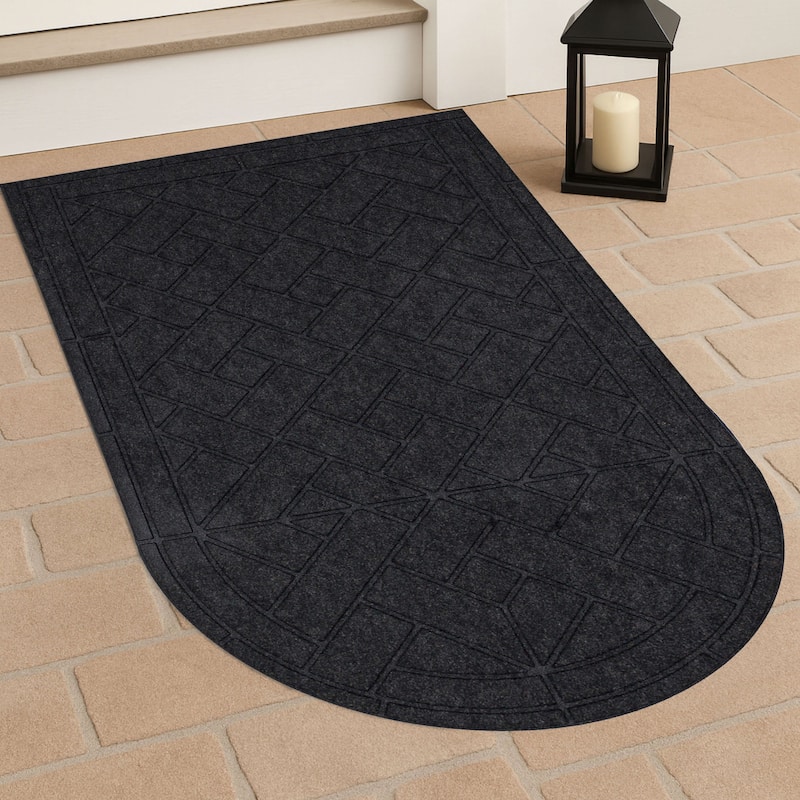 Mohawk Home Diagonal Pavers Arched 3' X 5' Door Mat