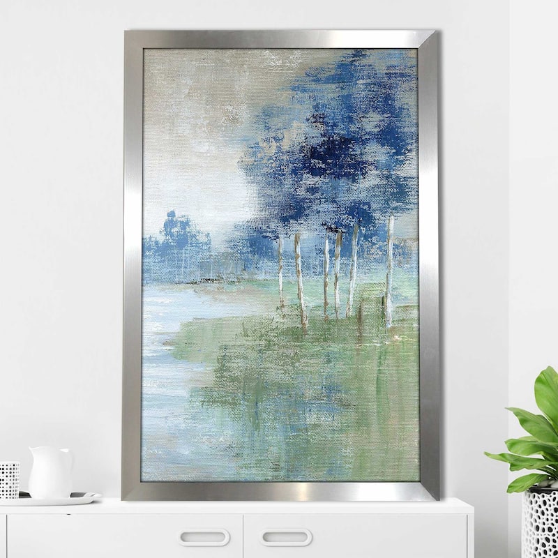 "Birch River I (Vertical)" by Nan Print on Acrylic