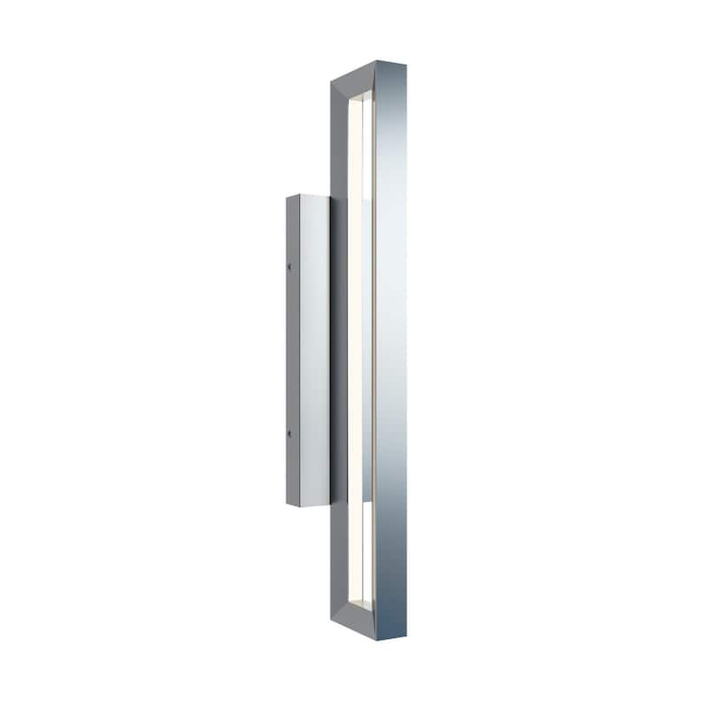 AFX LEMW0524LAJUD Liam 24" Tall LED Outdoor Wall Sconce - Painted Nickel / White