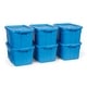 preview thumbnail 28 of 42, Rubbermaid Roughneck Storage Totes Heritage Blue - 14 Gal -6 Pack