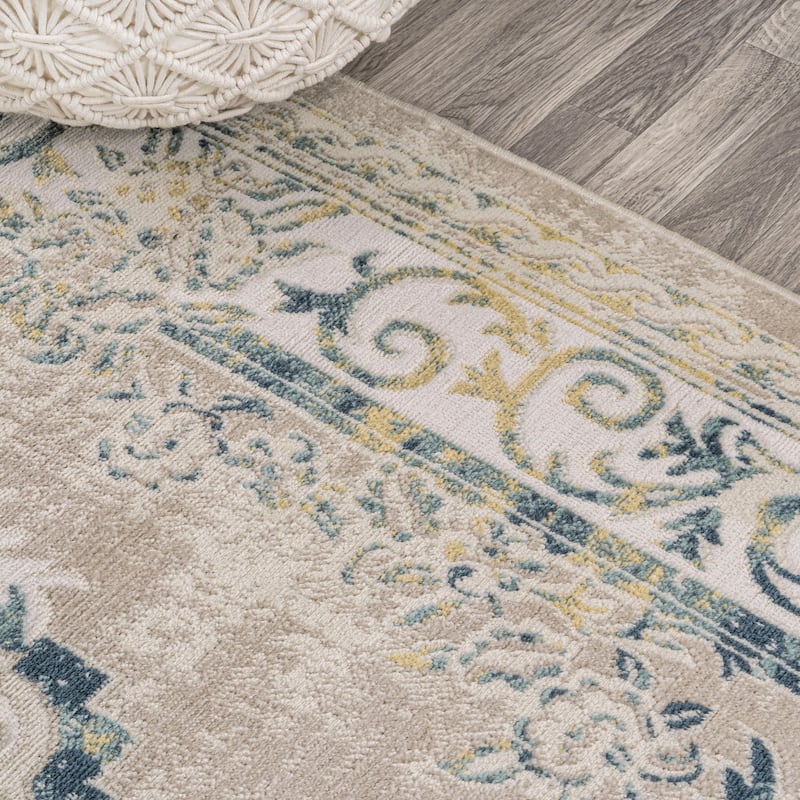JONATHAN Y Amir Cottage Medallion Area Rug